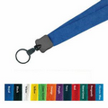 1" Cotton Lanyard w/ King Ring (Blank)